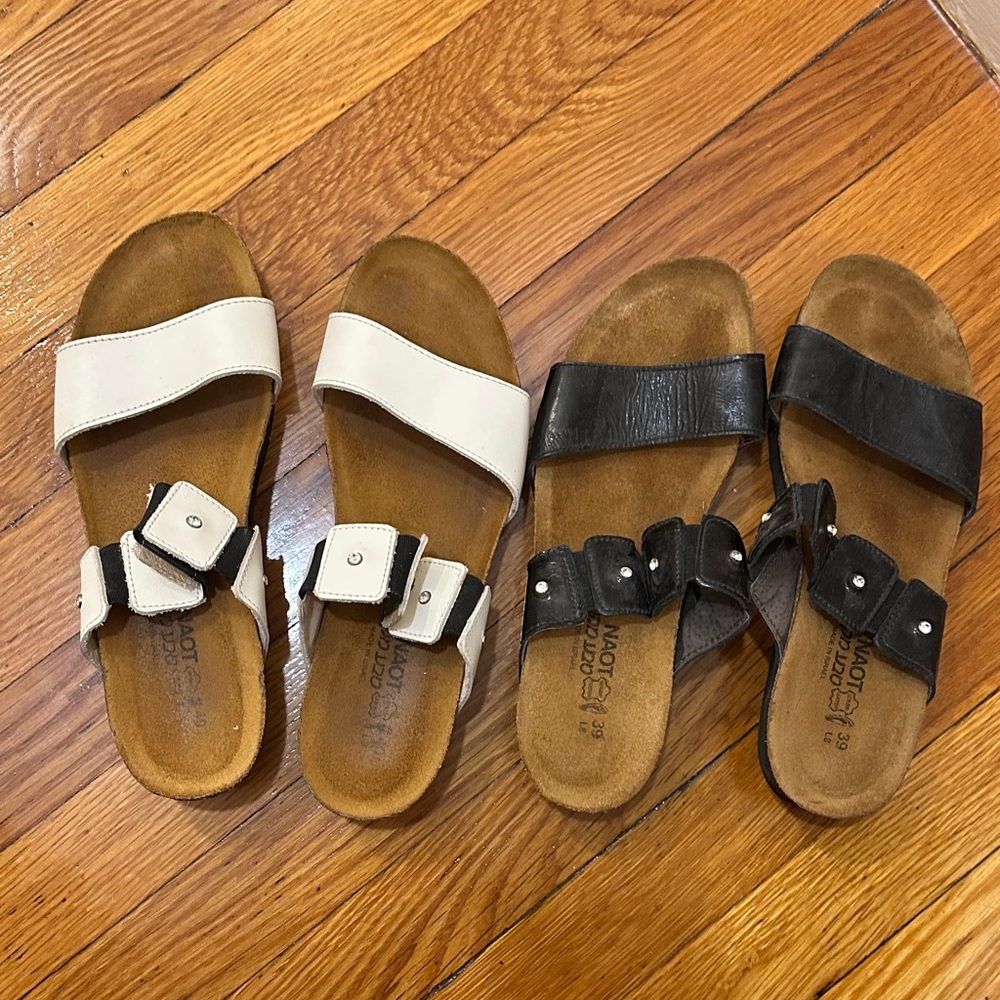 2 pairs of Naot Slide Sandals